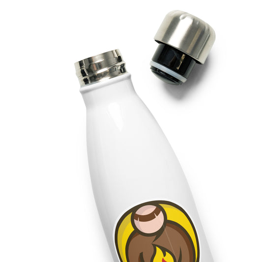 Friar Roast Stainless Steel Water Bottle - White